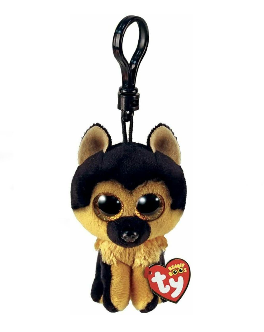 Anello porta chiavi di peluche - beanie boos clips - cane pastore tedesco spirit - ty