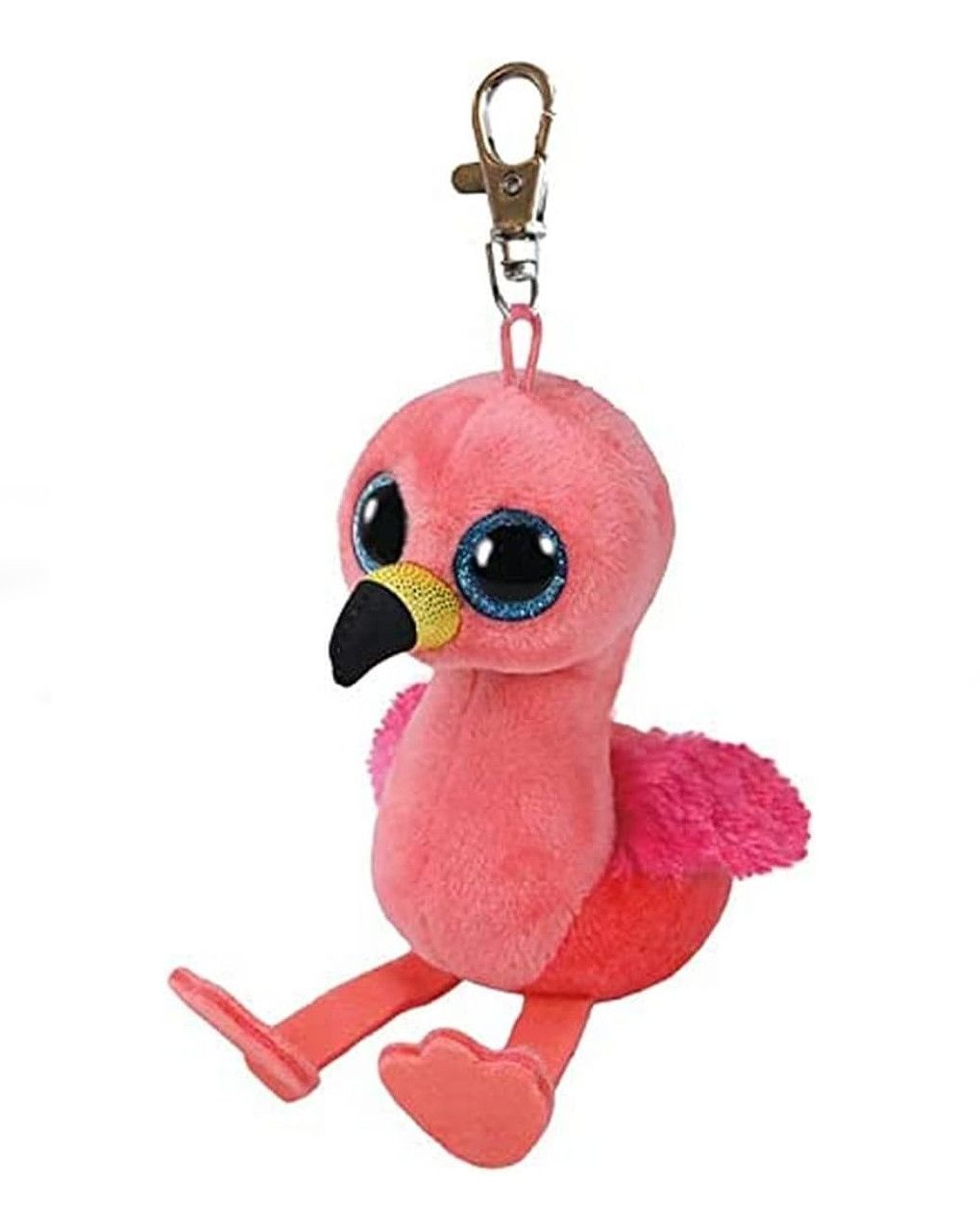 Anello porta chiavi di peluche - beanie boos clips - fenicottero gilda - ty
