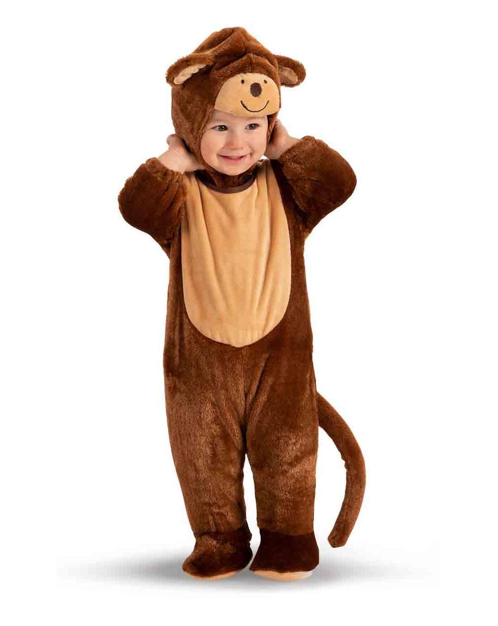 Tutina scimmietta in pelliccetta con cappuccio - carnival toys