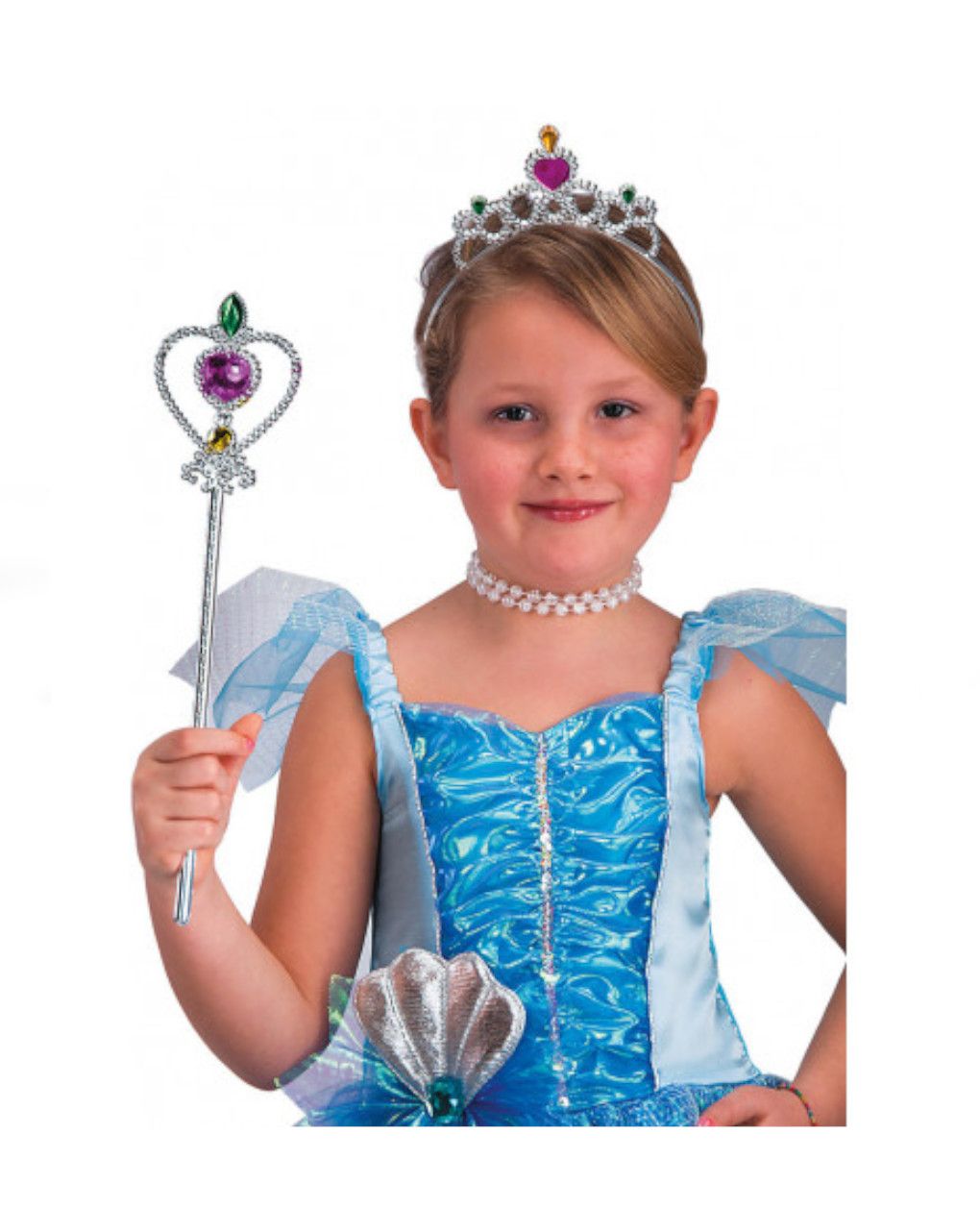 Set principessa argento con corona e scettro - carnival toys