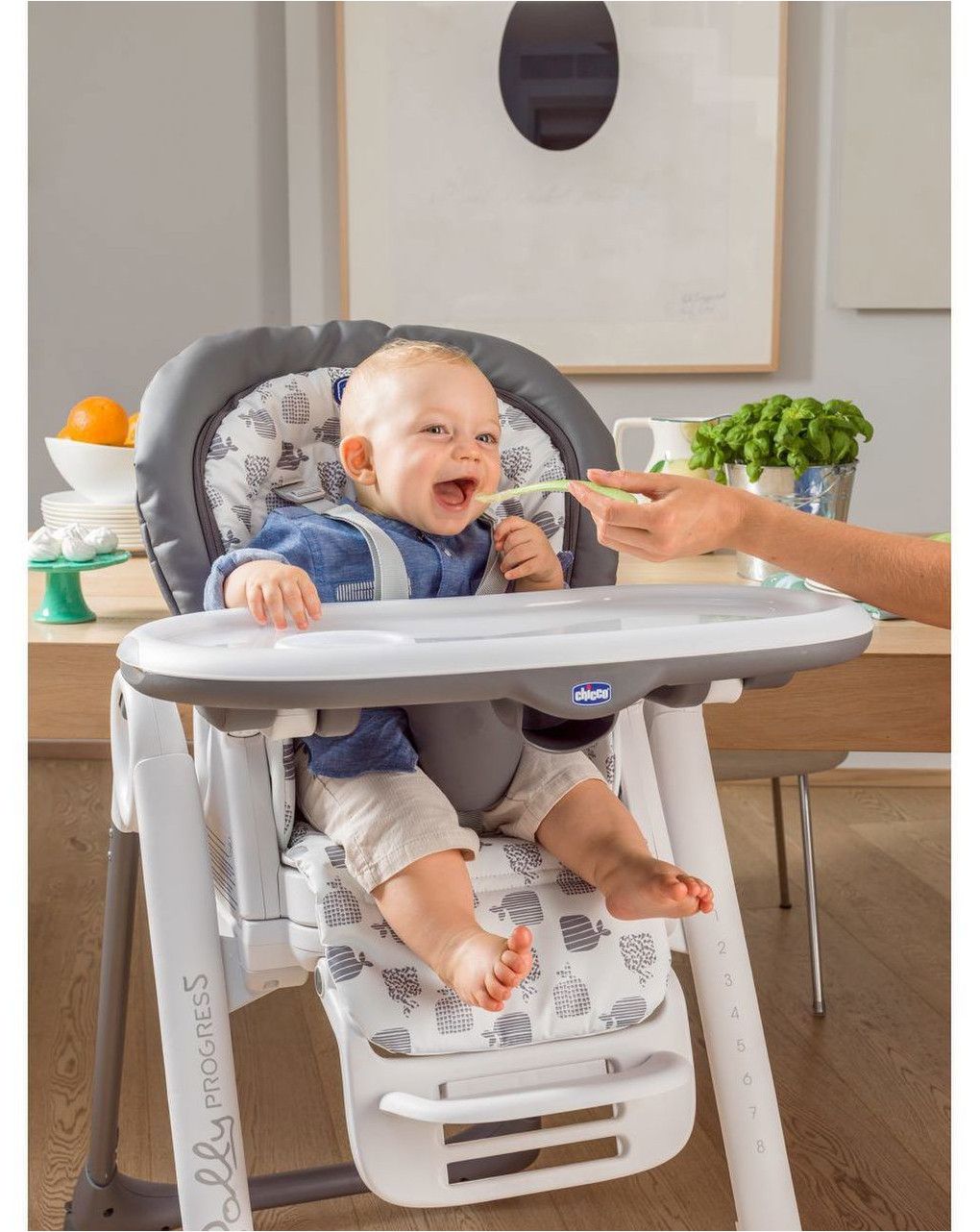 Seggiolone polly progres5 grey melange - chicco