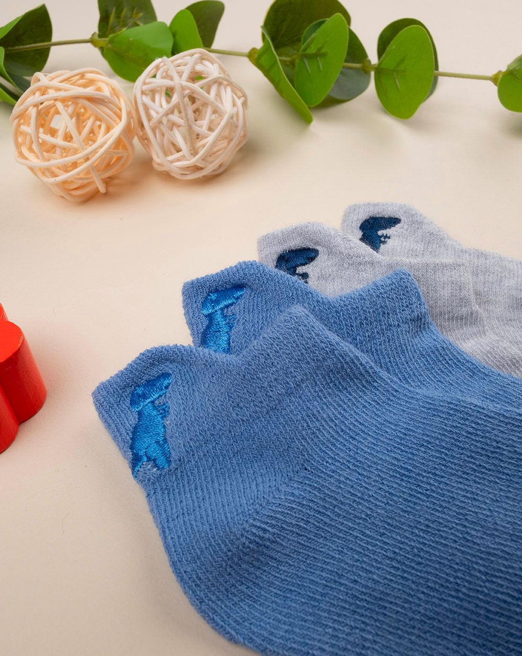 Pack 5 calze bimbo con ricamo