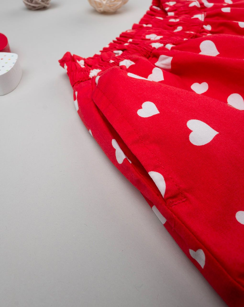 Shorts rossi bimba con allover