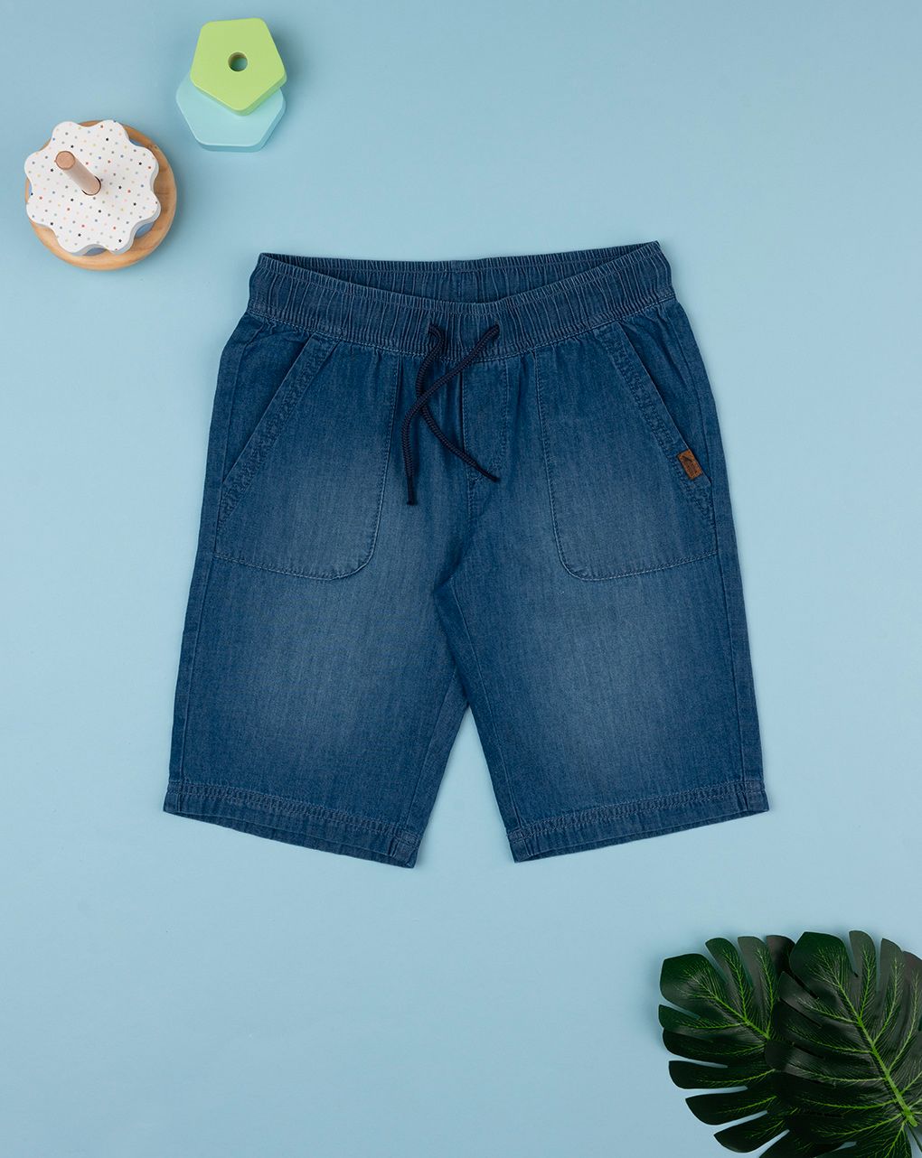 Shorts bambino chambray
