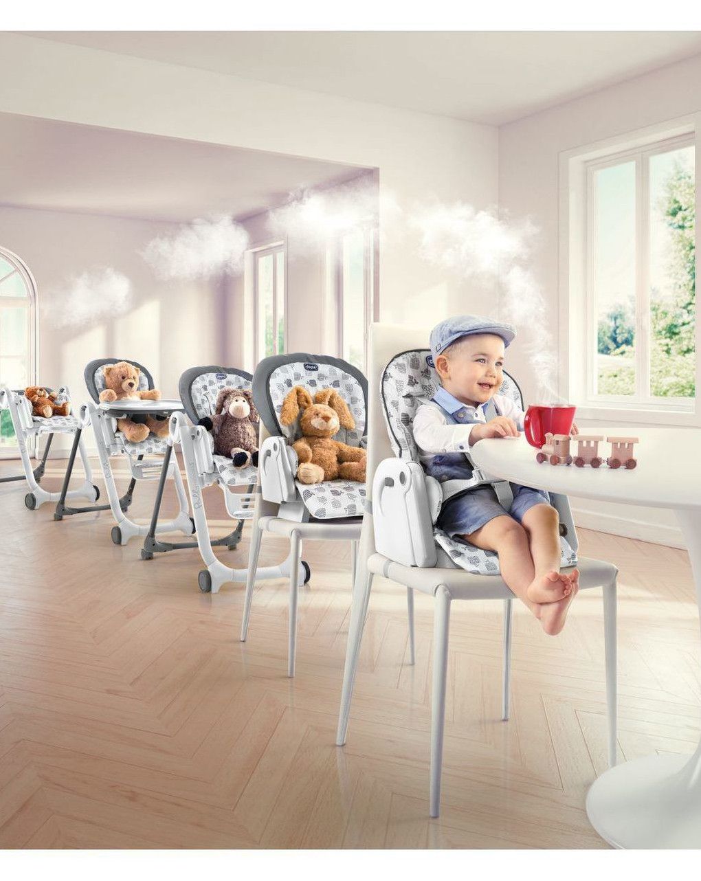 Seggiolone polly progres5 grey melange - chicco