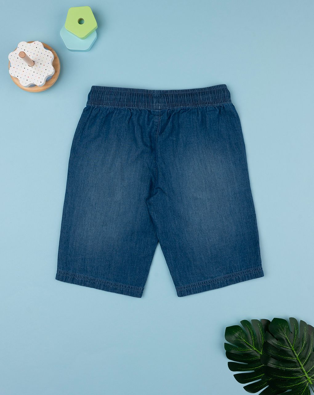 Shorts bambino chambray