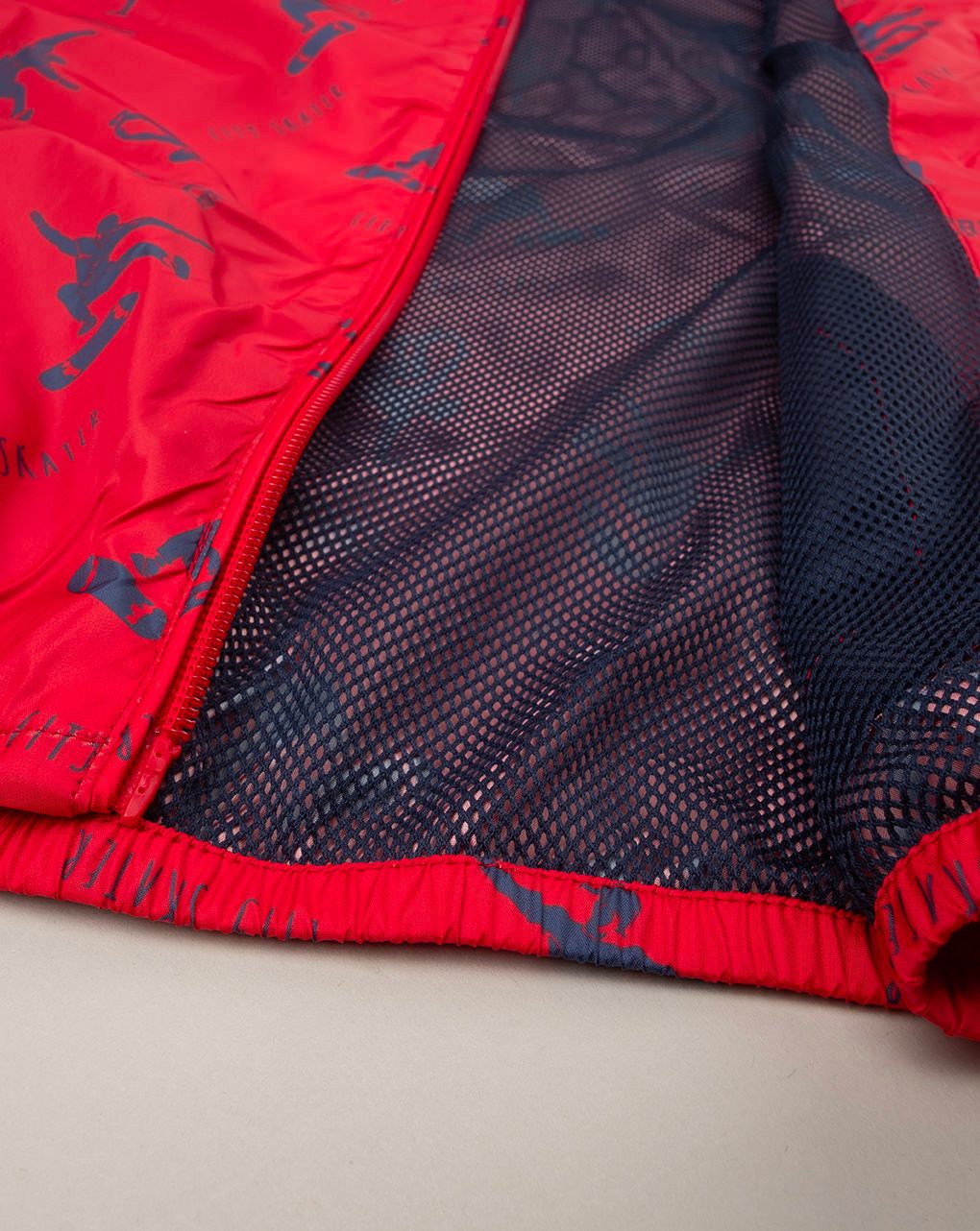 Kway bambino rosso con cappuccio