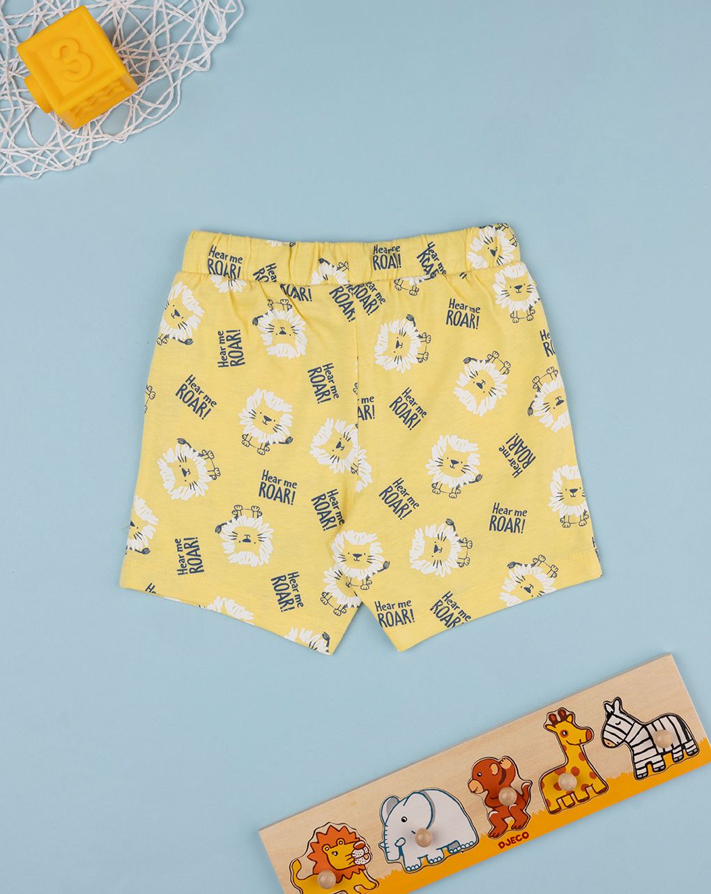 Bermuda jersey bimbo giallo