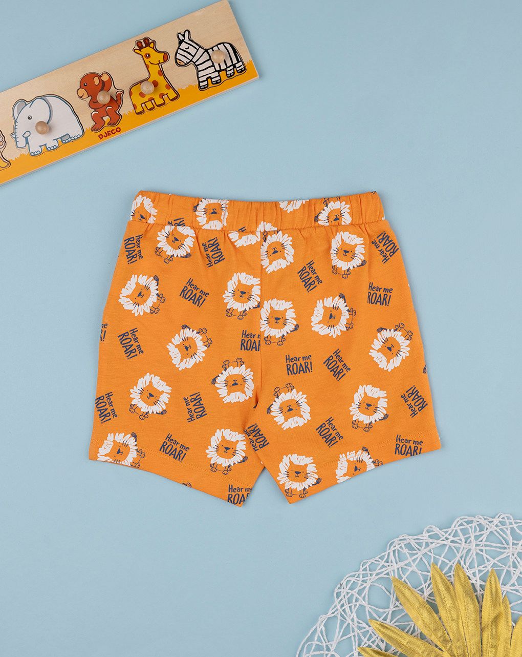 Bermuda jersey bimbo arancione