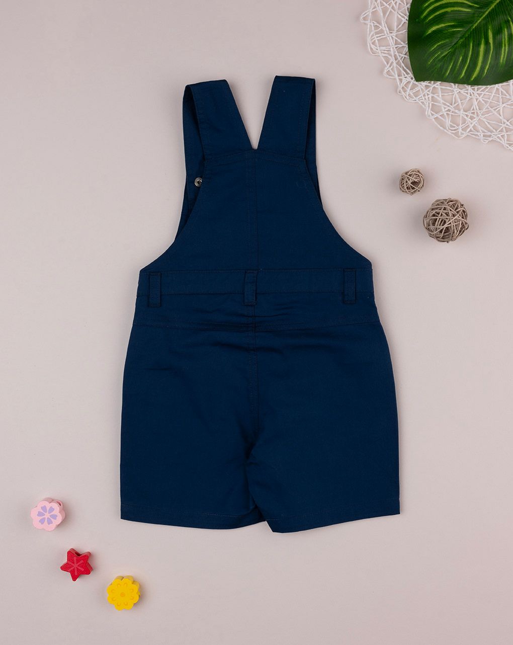 Salopette popeline bimbo blu