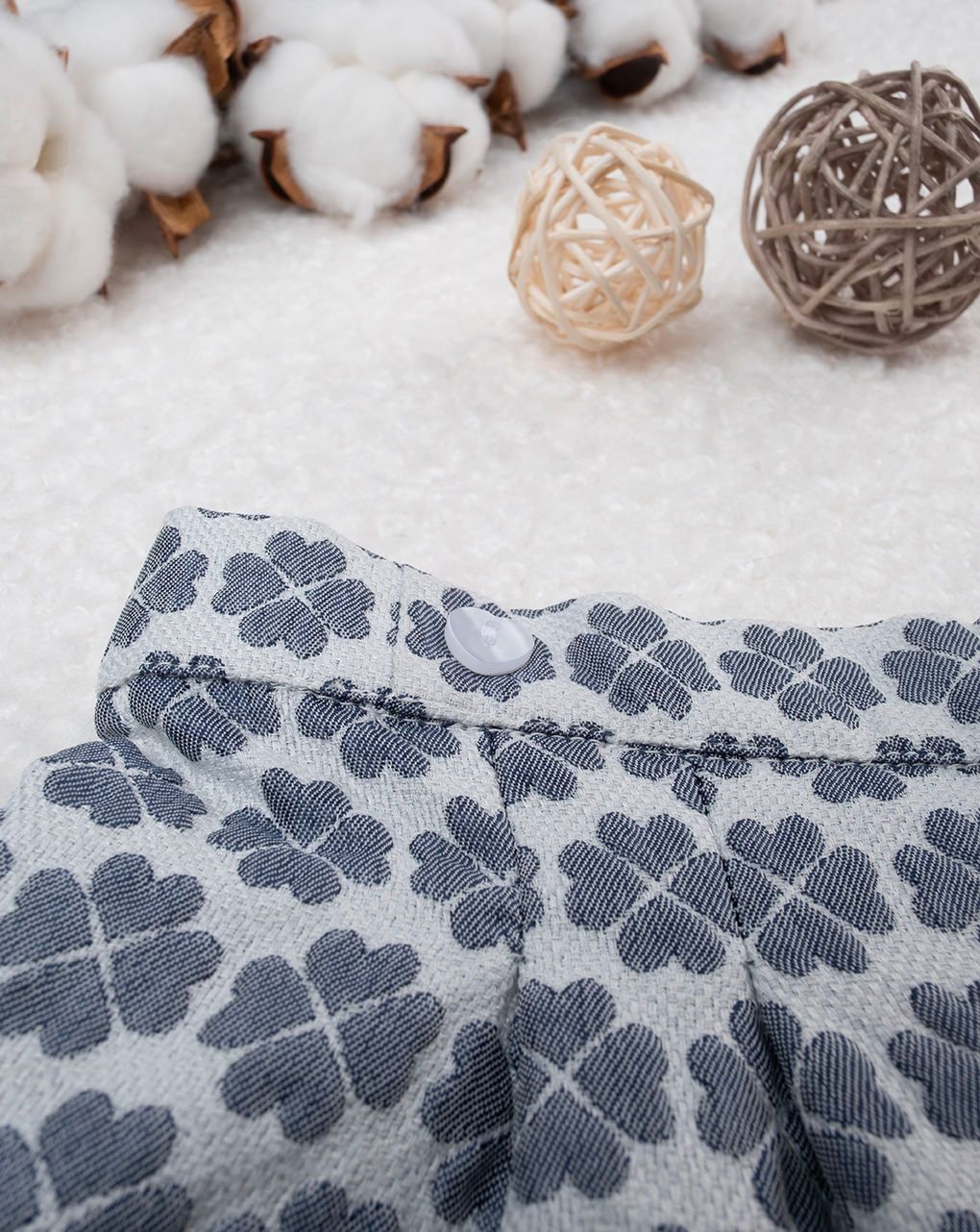 Shorts bambina elegant bianco e blu