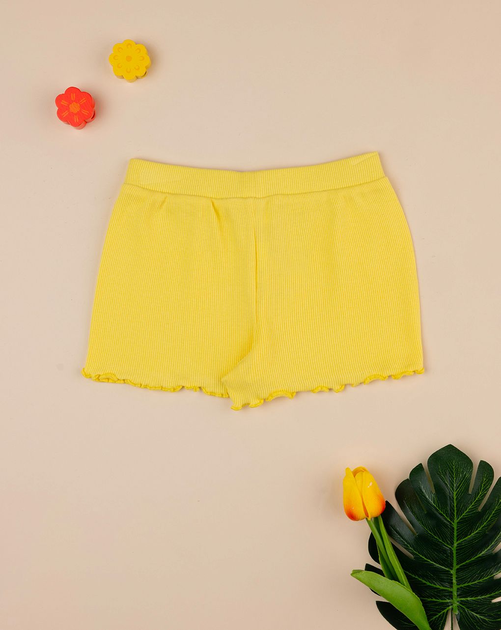 Shorts bimba giallo