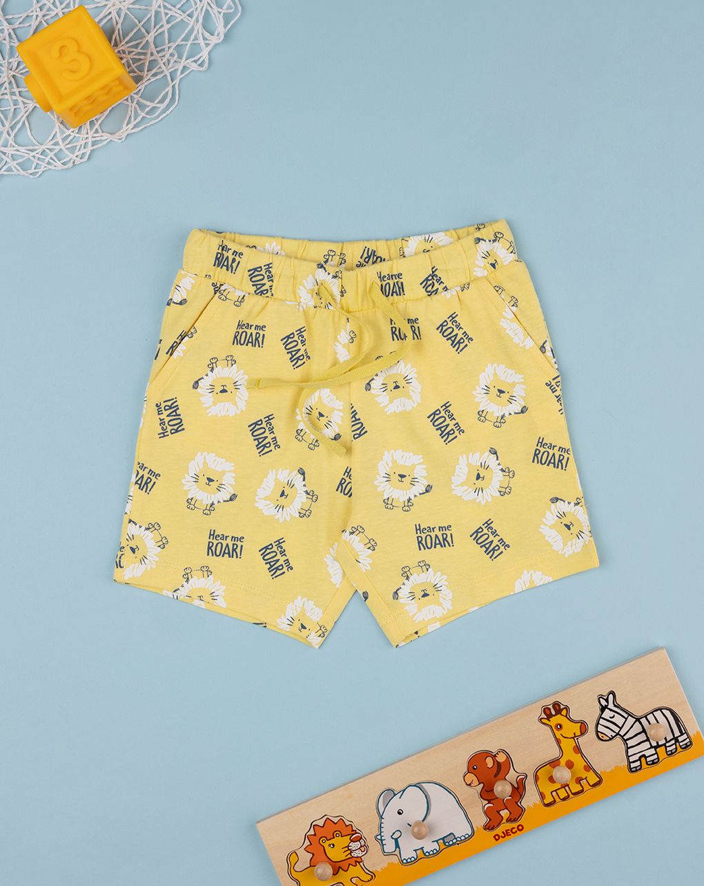 Bermuda jersey bimbo giallo