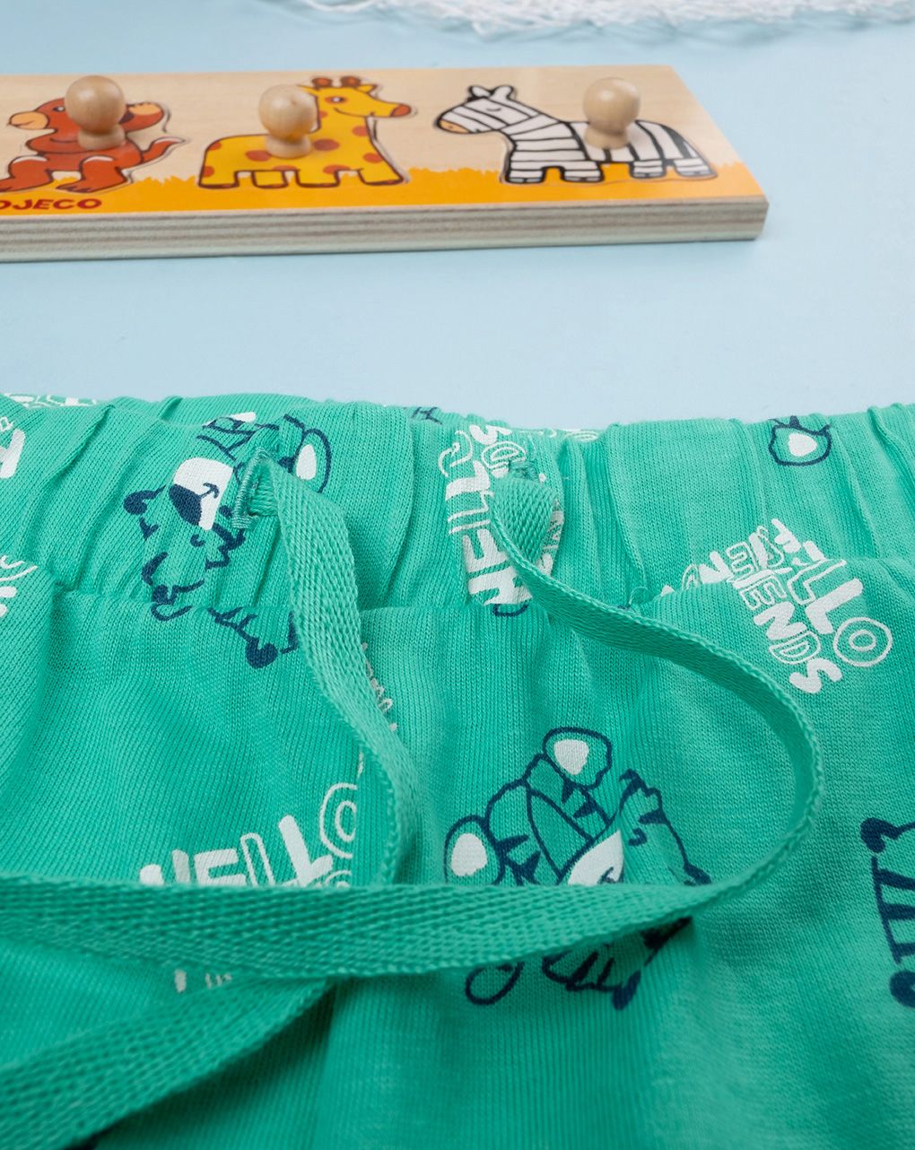 Bermuda jersey bimbo verde