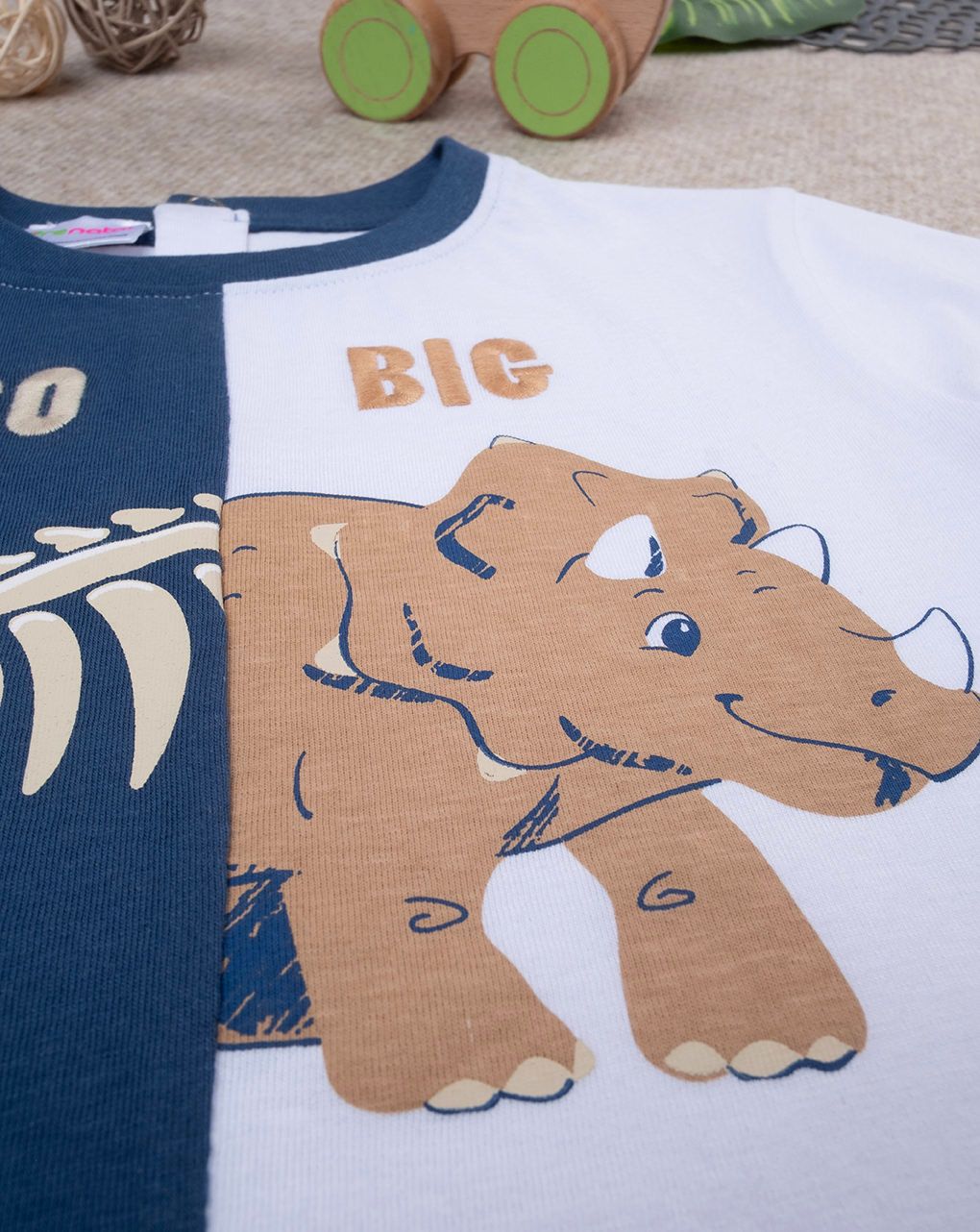 T-shirt bicolor bimbo dino