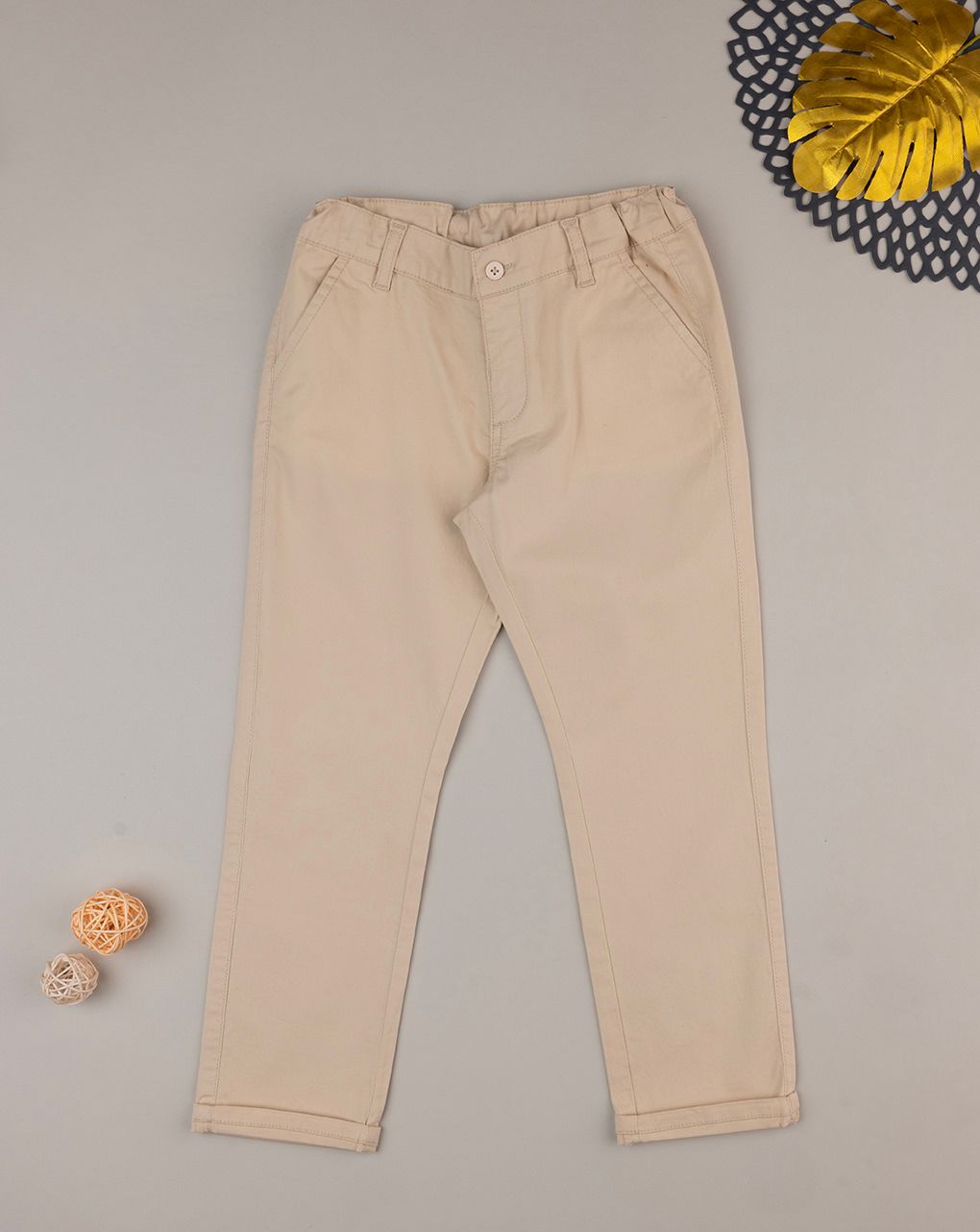 Pantalone twill beige bambino