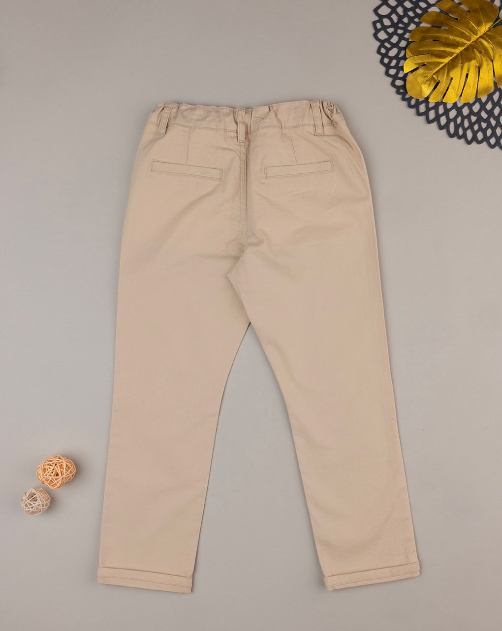 Pantalone twill beige bambino