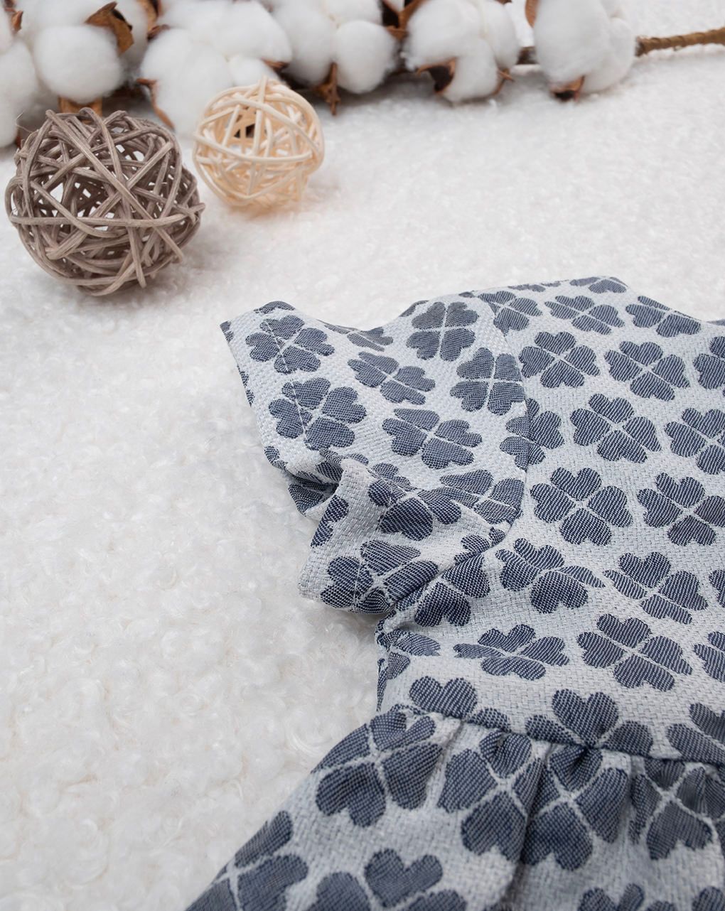 Abito elegante bimba bianco - blu