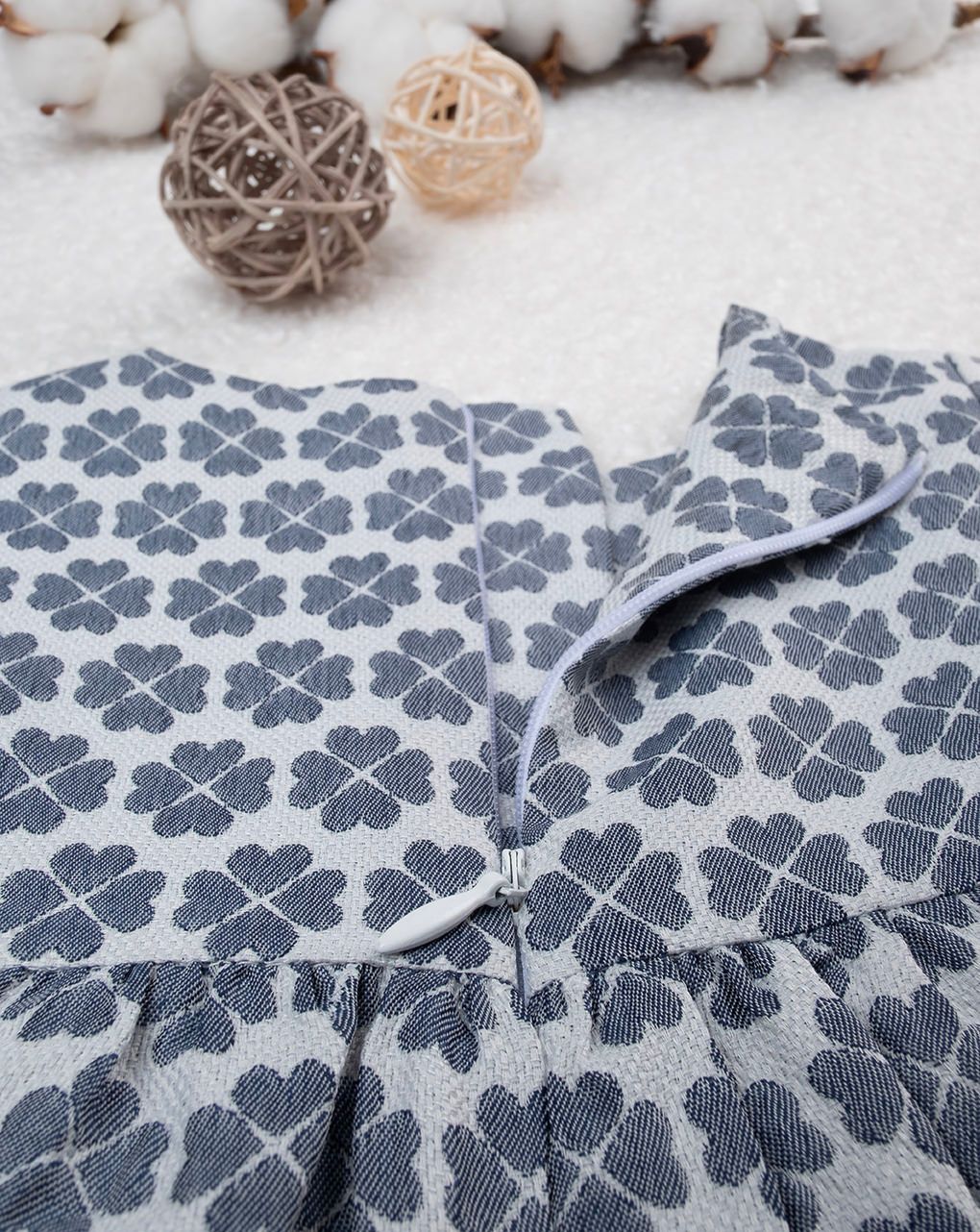 Abito elegante bimba bianco - blu