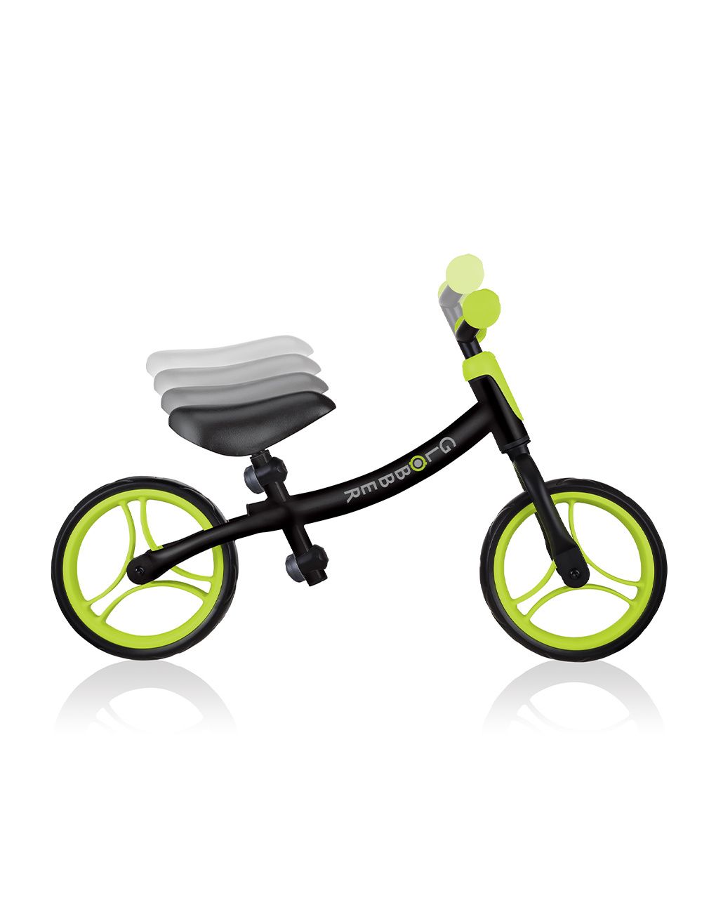 Go bike - nero e verde lime- globber