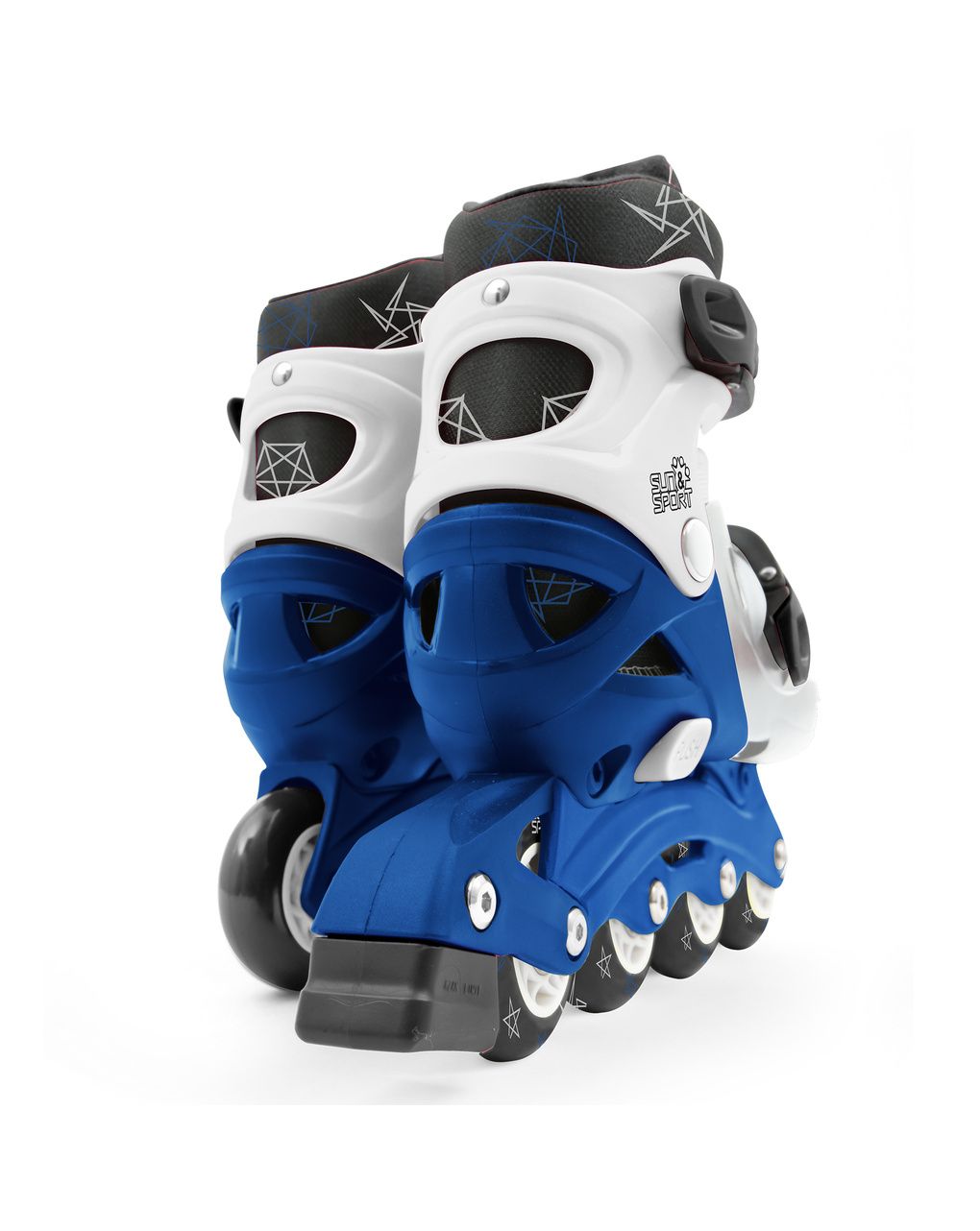 Pattini in linea 4 ruote blu- taglia 31-35 - sun&sport