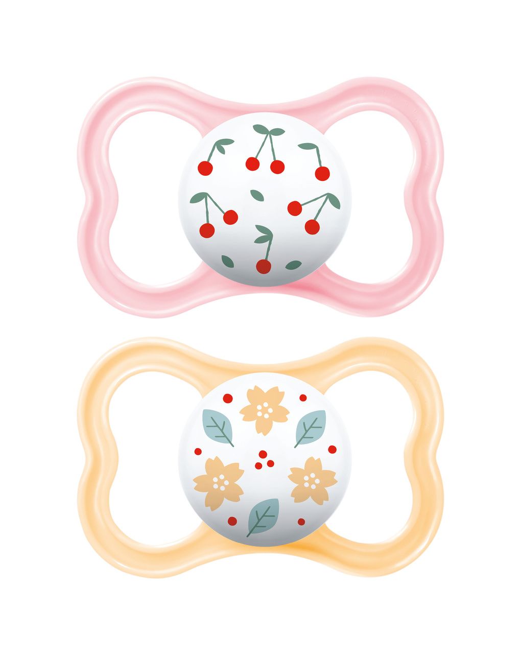 Succhietti air 16+ caucciù bio-circolare conf. doppia rosa/giallo - mam