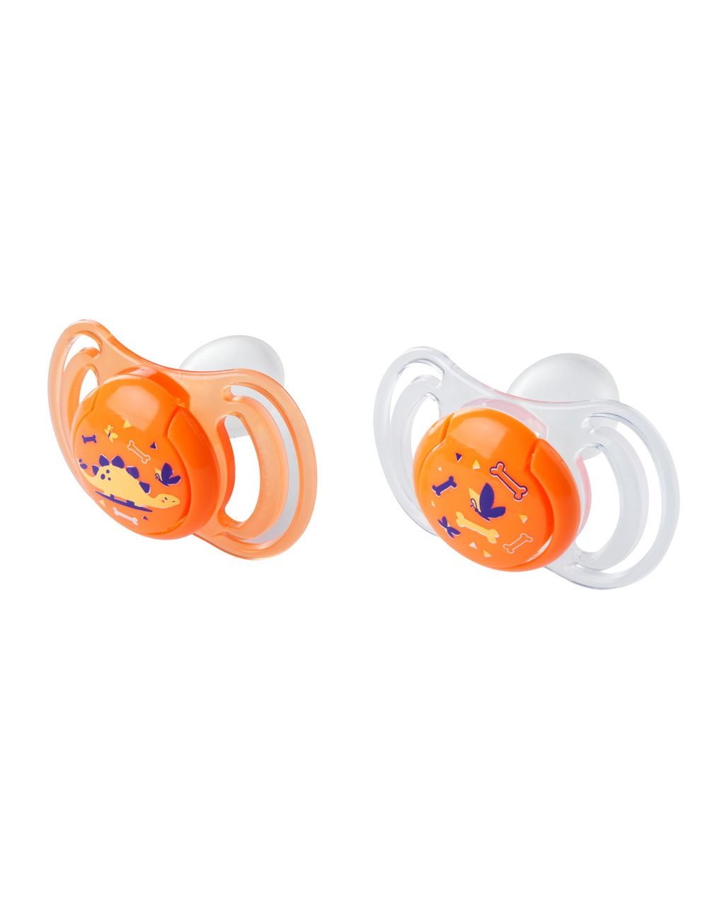 Succhietto anatomico silicone medio 6m+ arancione 2pezzi - neobaby