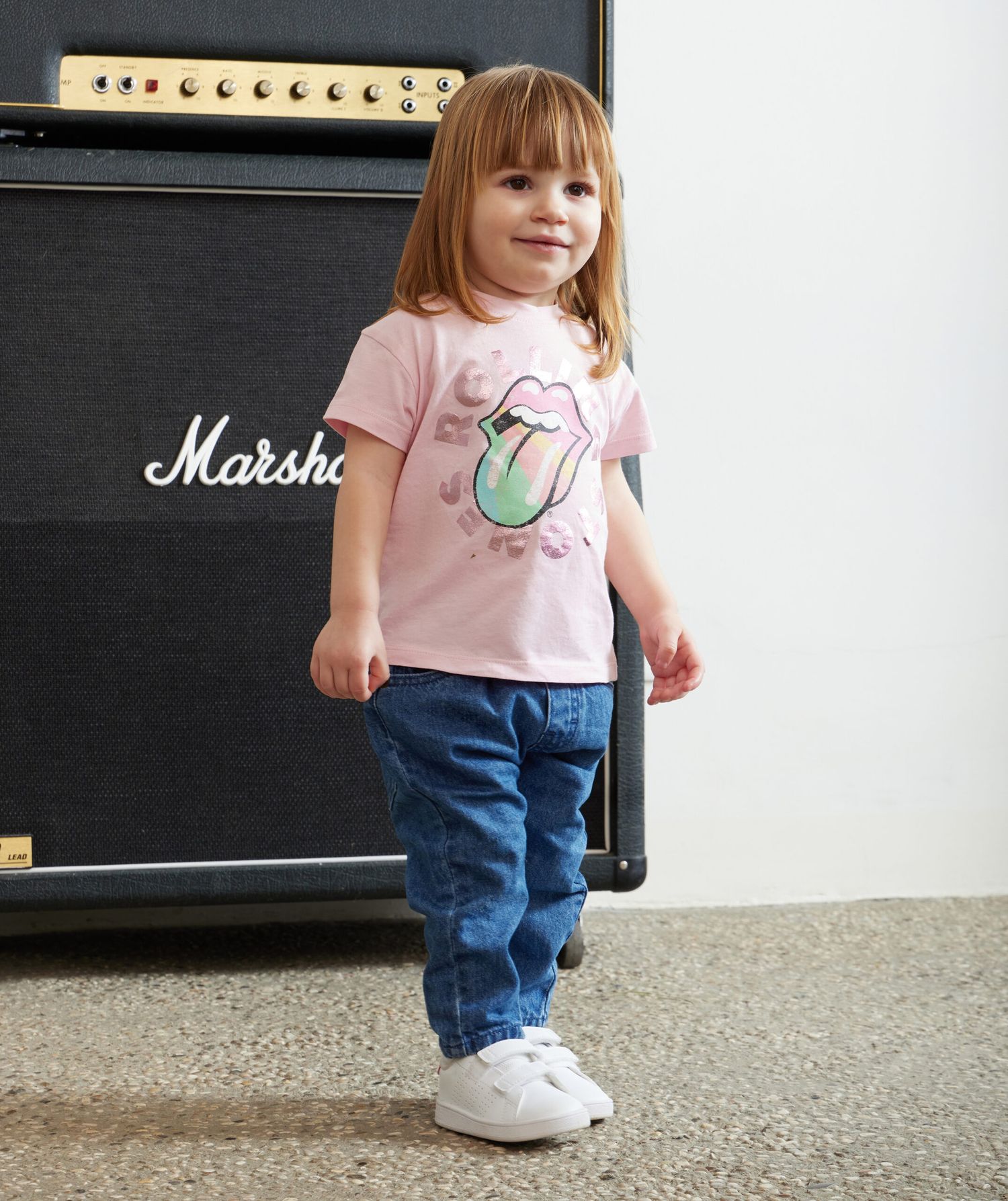 T-shirt bimba rosa stampata