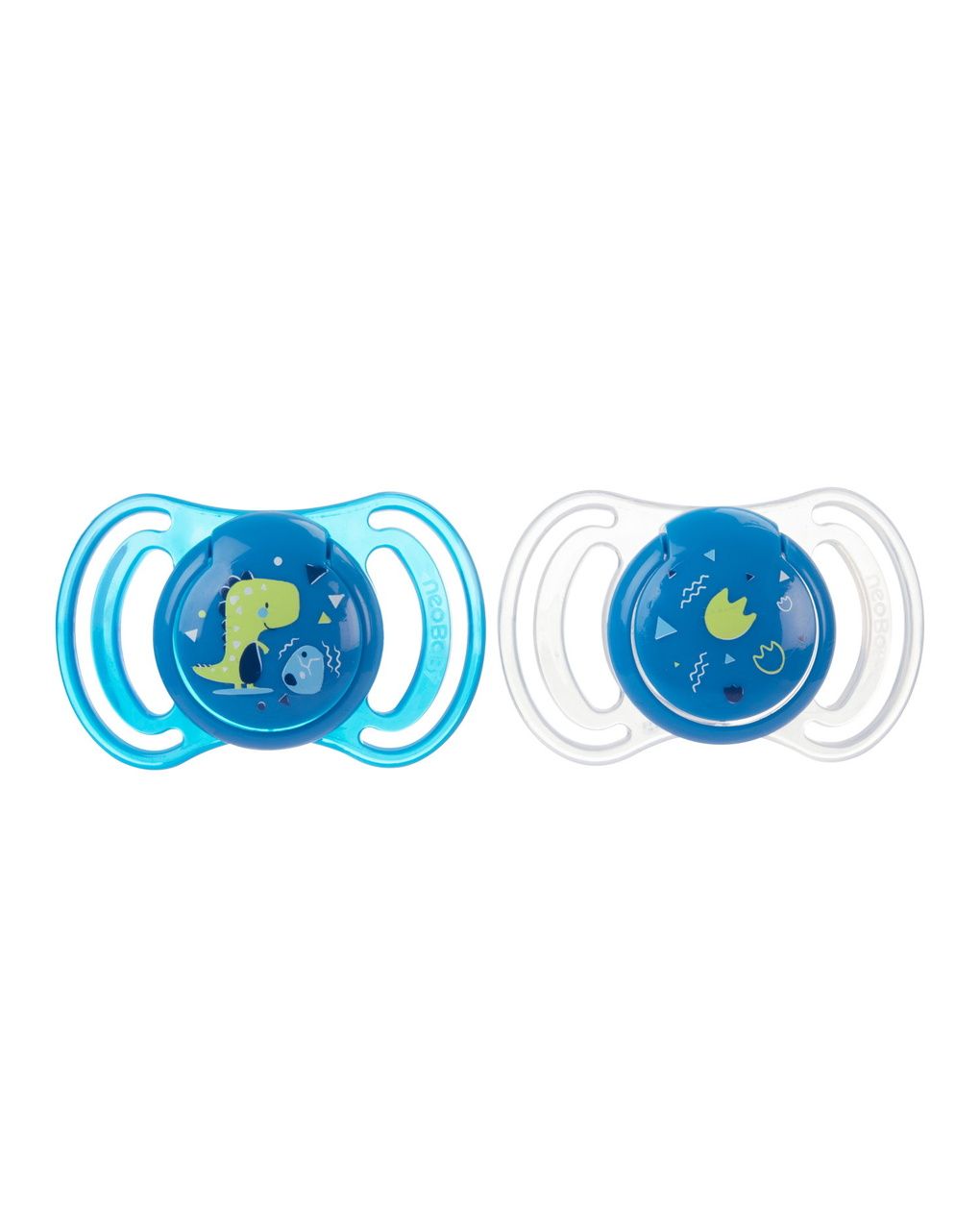 Succhietto anatomico silicone mini 0m+ blu 2pezzi - neobaby