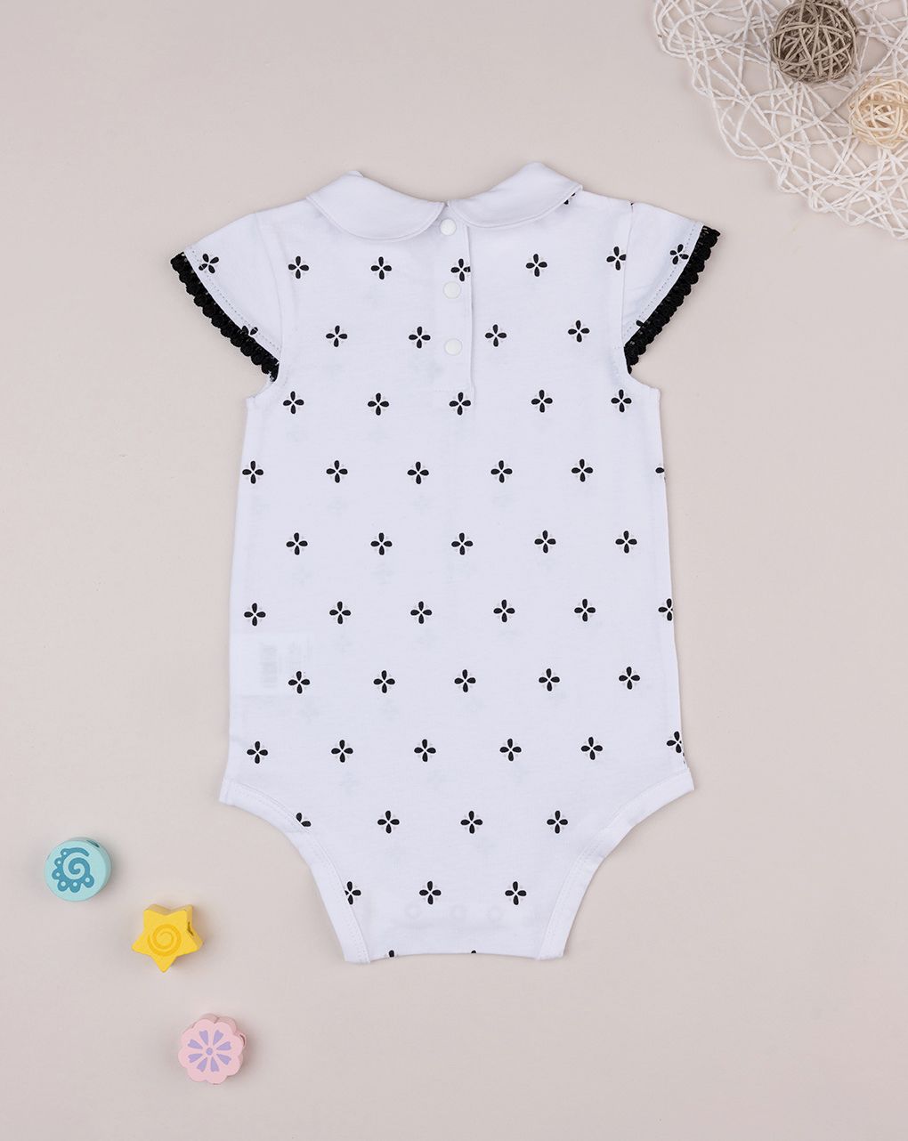 Body bimba maniche corte allover etnic blu