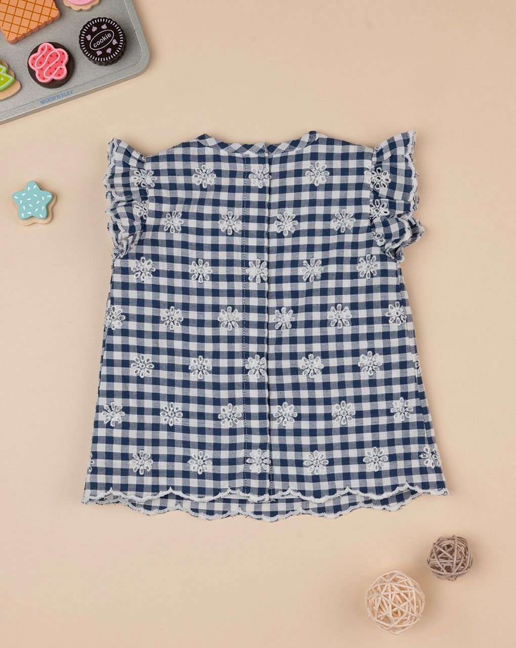 Camicia vichy bimba blu