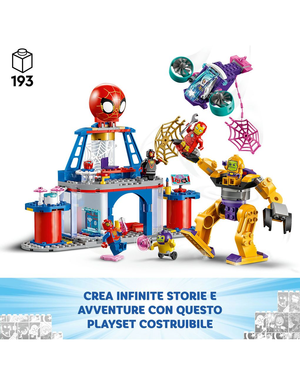 Lego spidey e i suoi fantastici amici quartier generale di team spidey - 10794 - lego