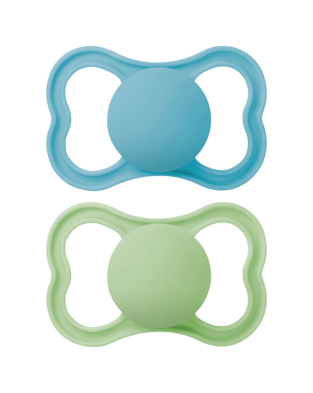 Succhietti air 6+ caucciù bio-circolare conf. doppia verde/blu - mam