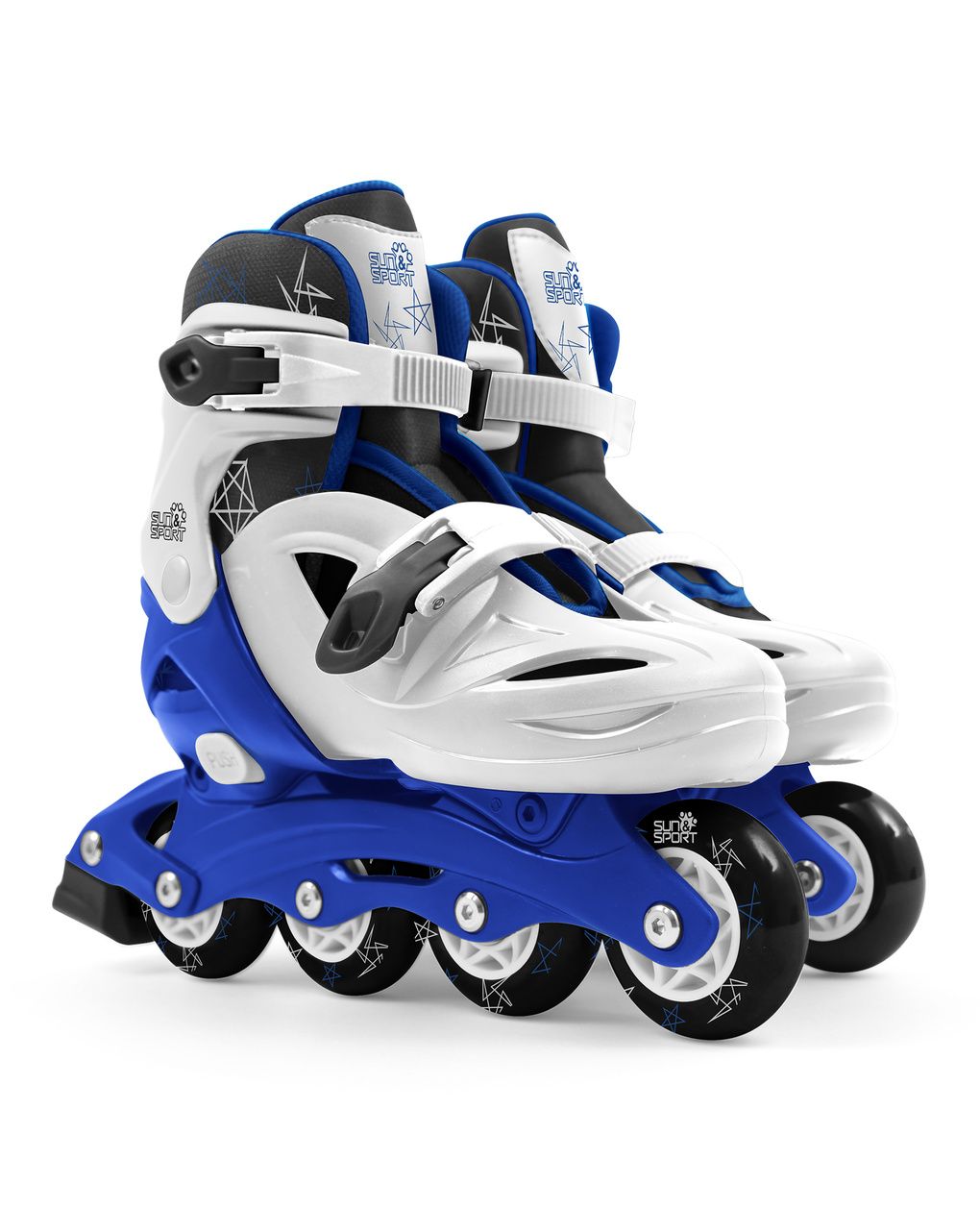 Pattini in linea 4 ruote blu- taglia 31-35 - sun&sport