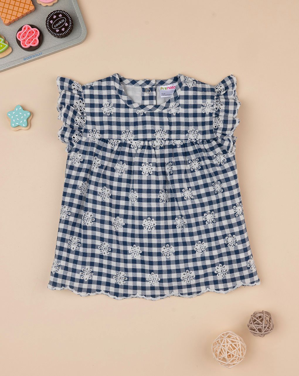Camicia vichy bimba blu