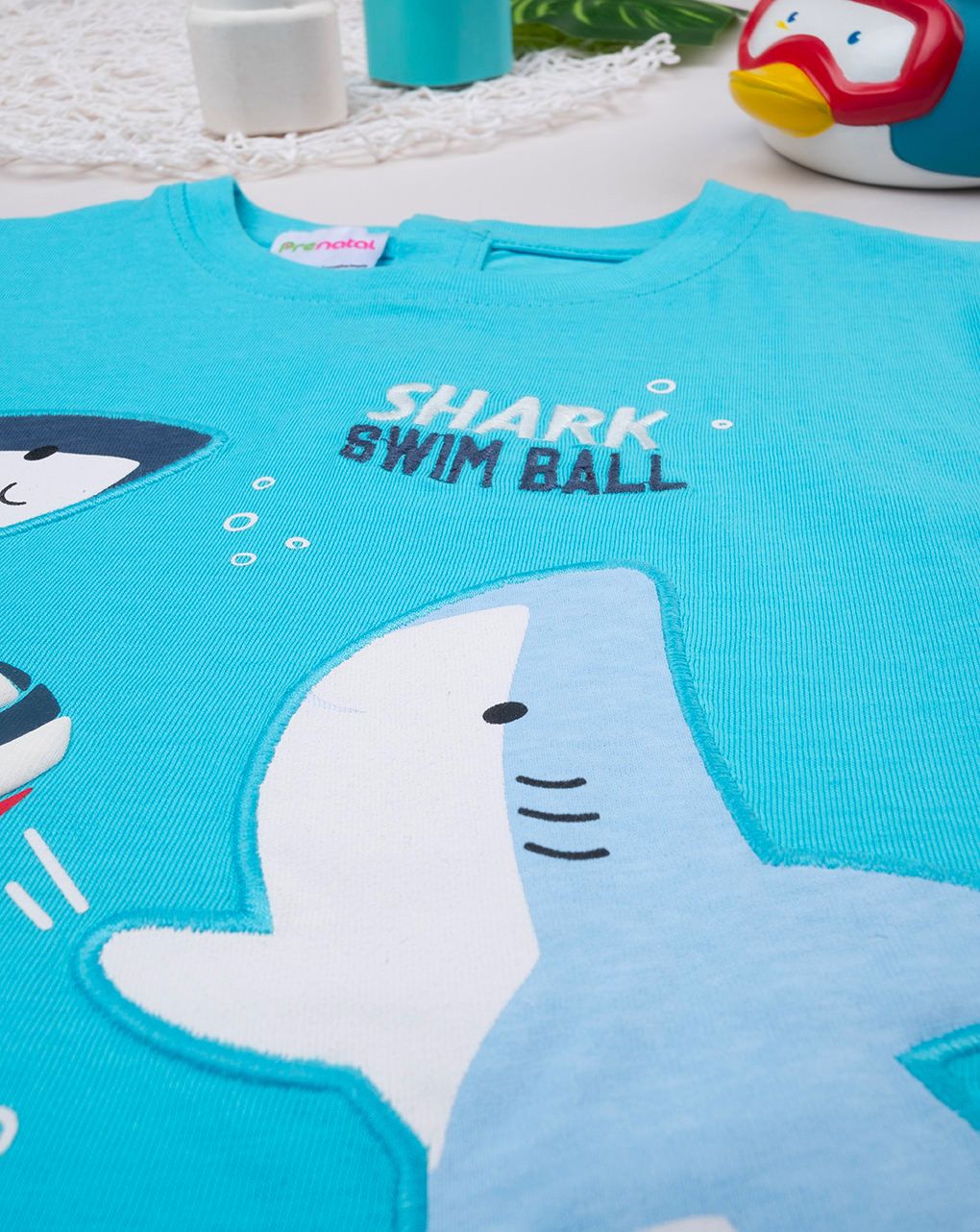 Completo bimbo shark blu