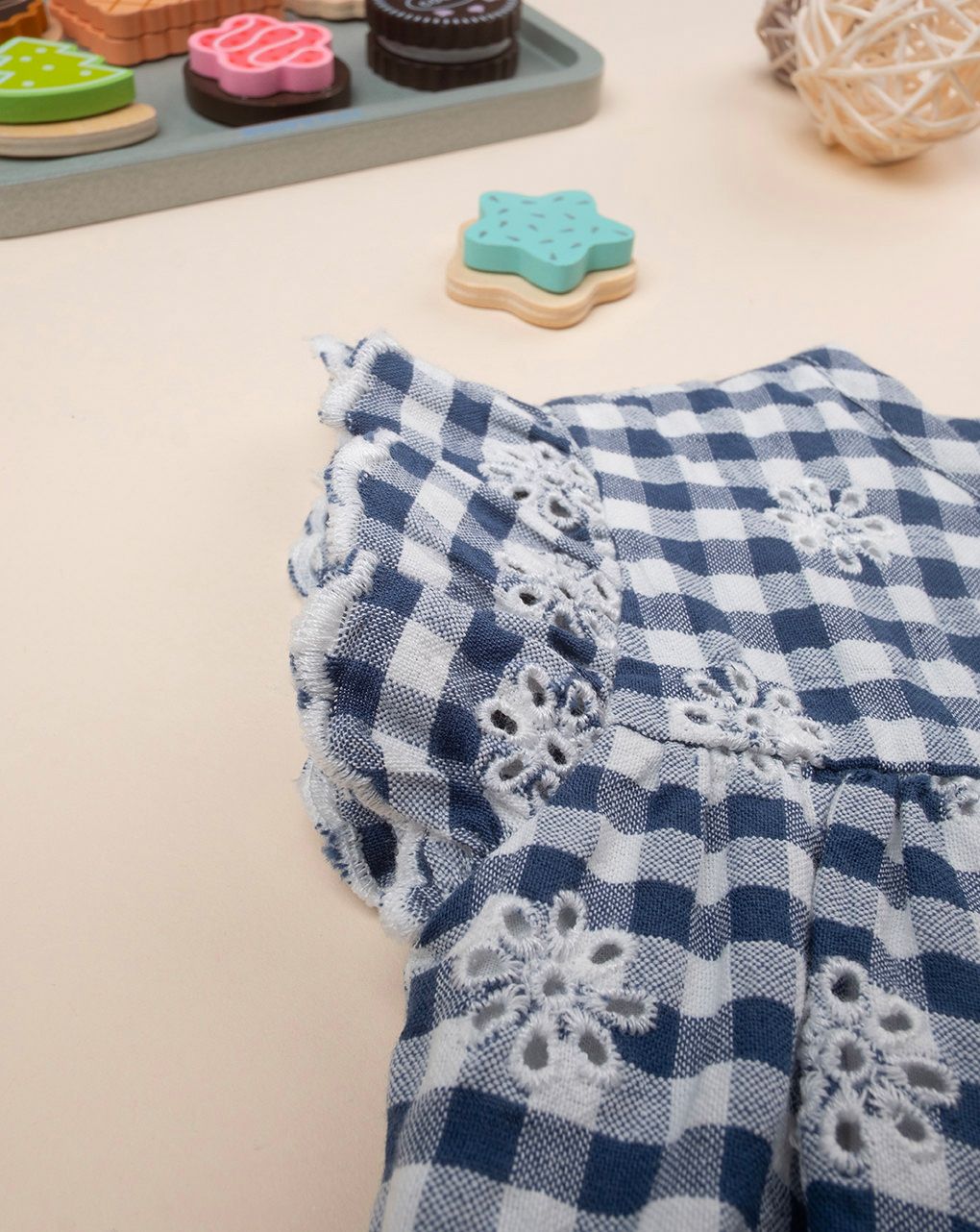 Camicia vichy bimba blu