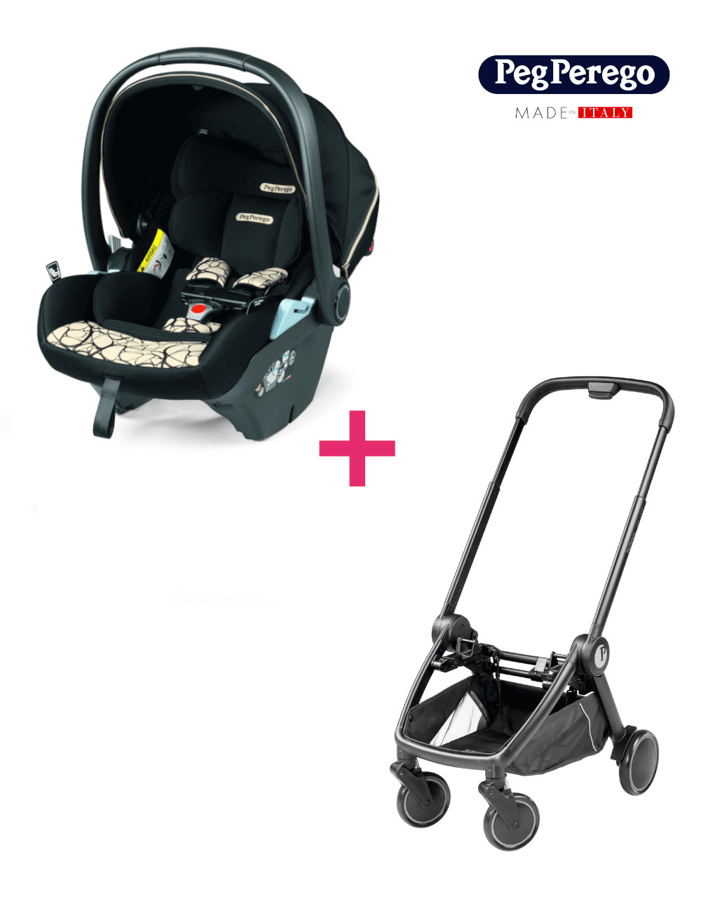 City loop telaio e seggiolino auto primo viaggio lounge graphic gold - peg-pérego