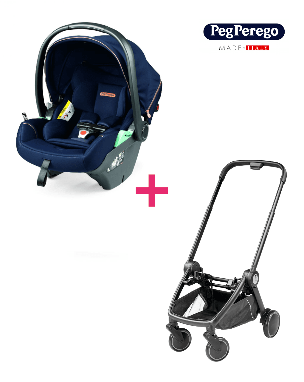 City loop telaio e seggiolino auto primo viaggio lounge blue shine - peg-pérego