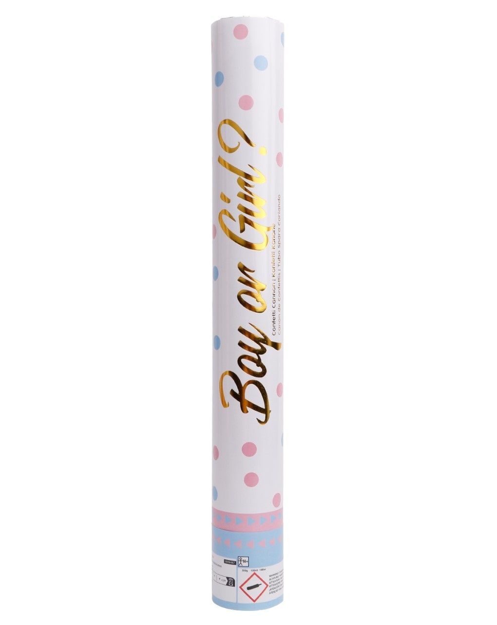 Spara coriandoli 40 cm - gender reveal - boy