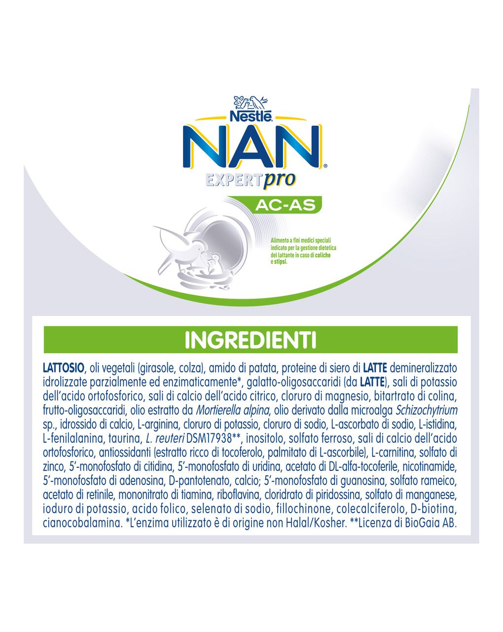 Latte in polvere nan expert pro ac-as | 800 gr - nestlé