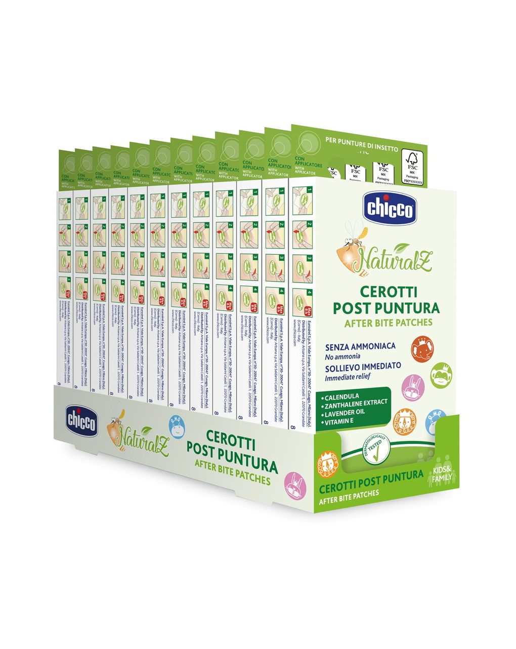 Cerotti dopopuntura senza ammoniaca 12 pezzi - chicco