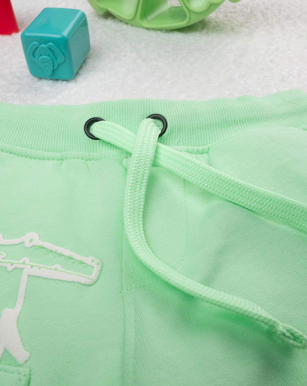 Shorts verde bimbo "dinosauro"