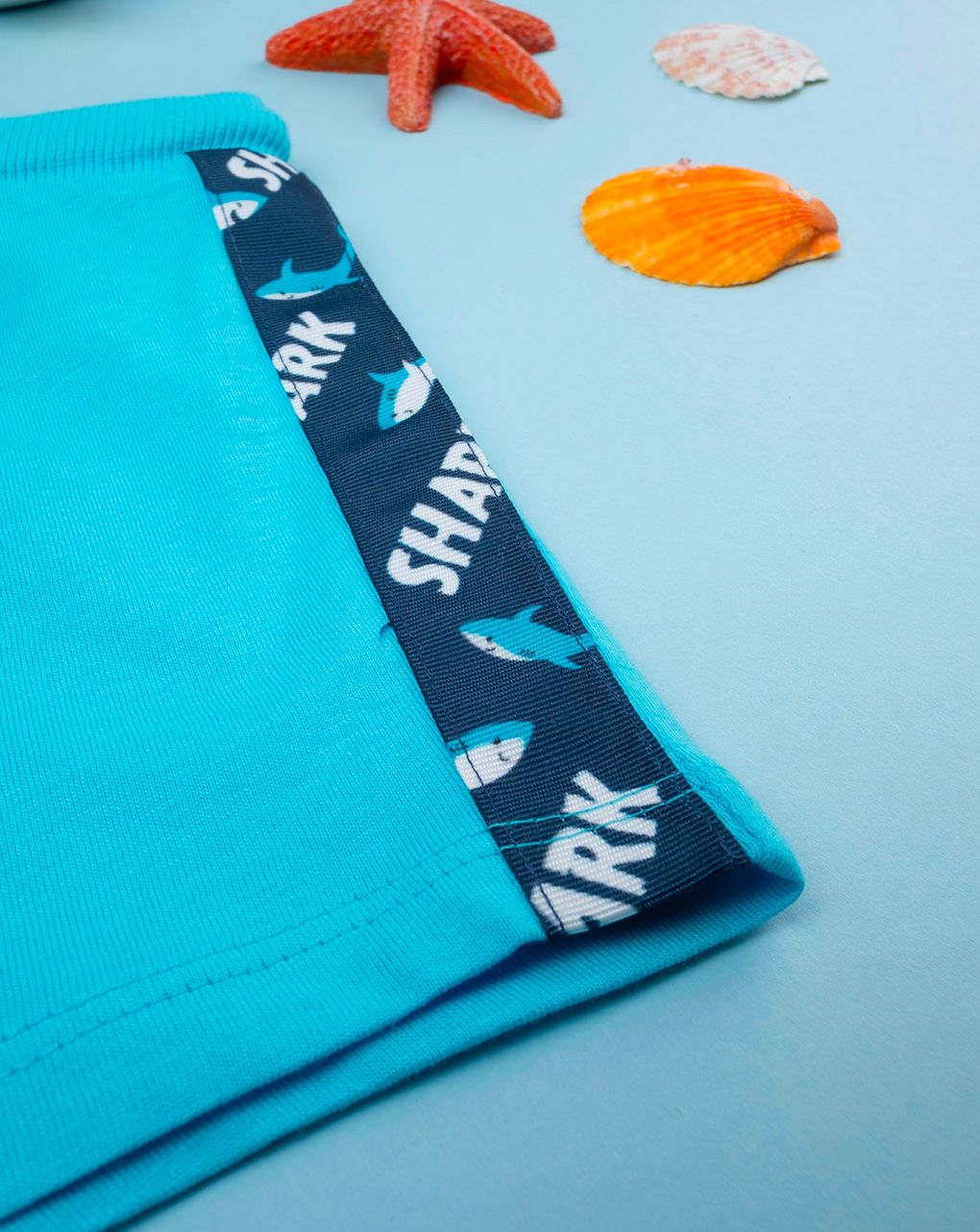 Shorts azzurro bimbo "shark"