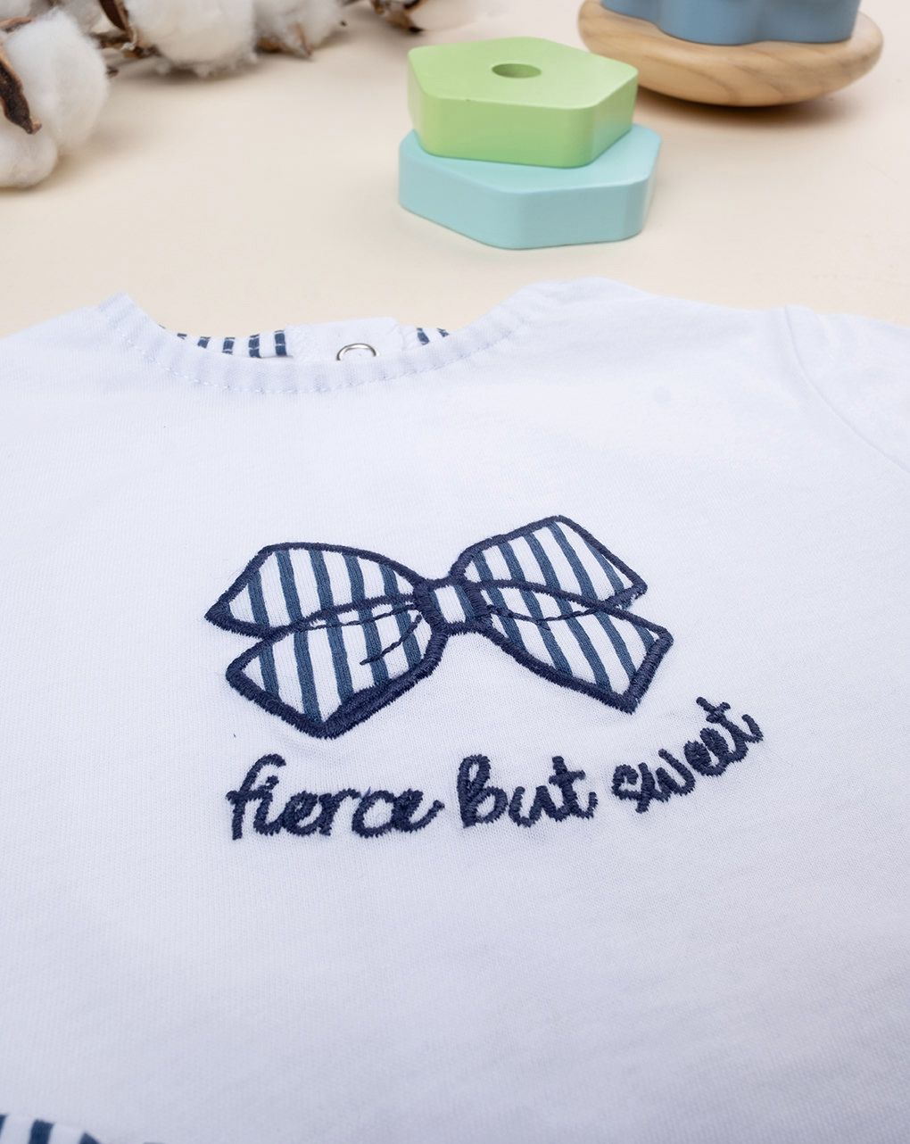 Completo neonata blu con fiocco