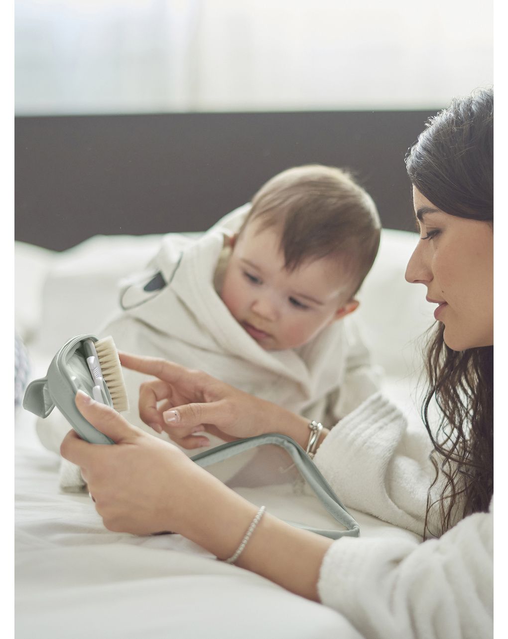 Beauty set per la cura del bambino - 1146  sage green - nuvita