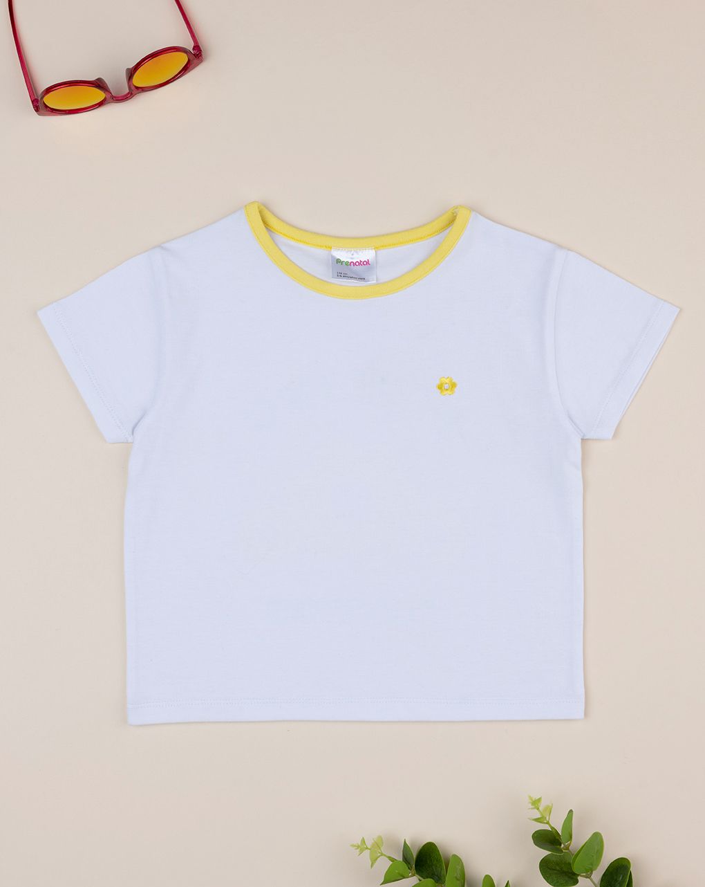 T-shirt maniche corte bambina giallo
