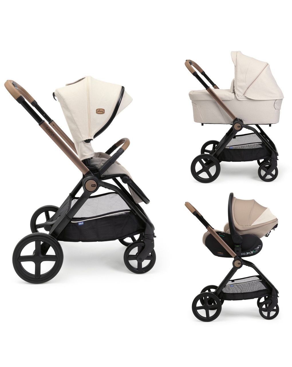 Trio mysa gran comfort con first seat recline con lullaglide - chicco