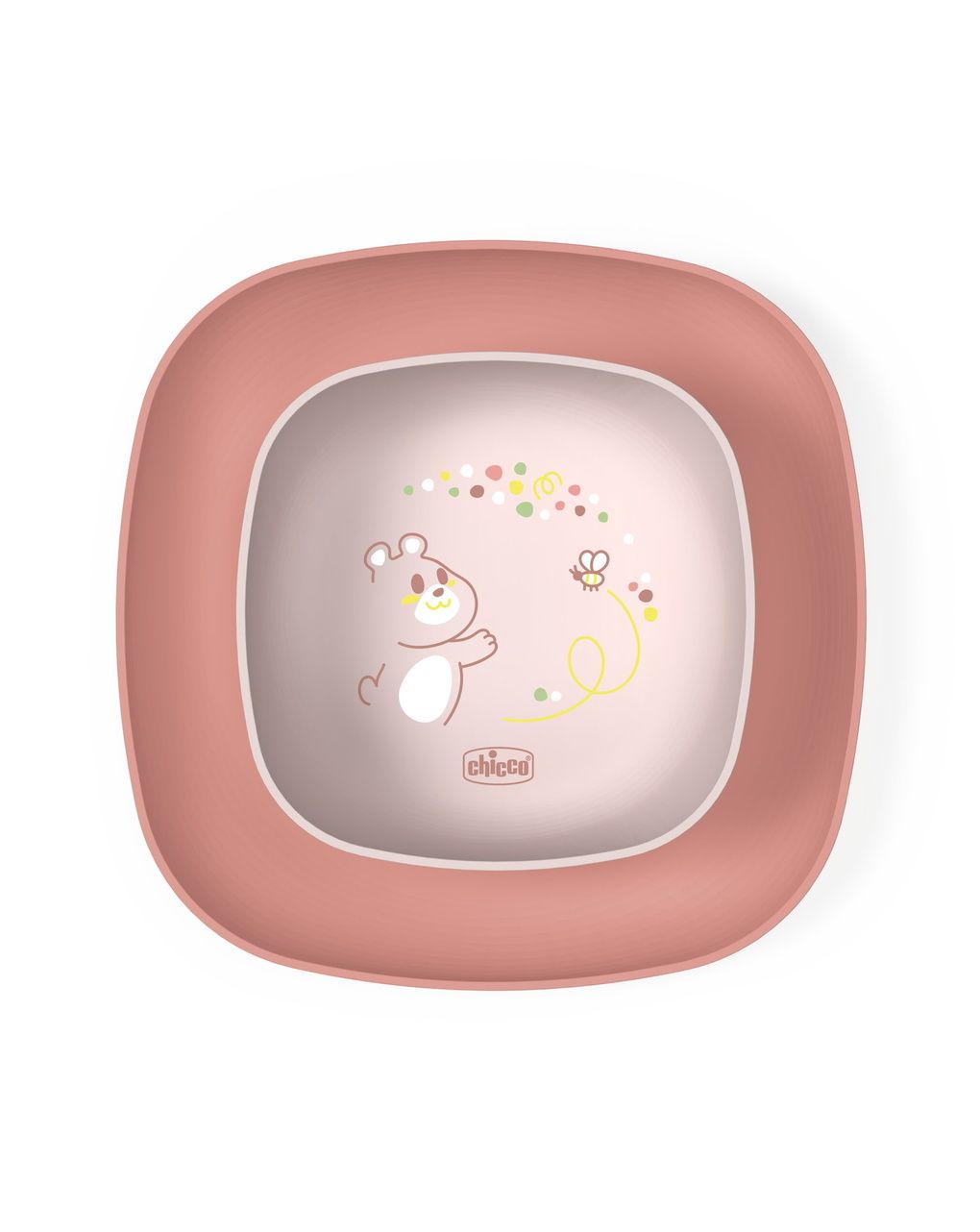 Set piatto piano e ciotola 12m+ rosa - chicco