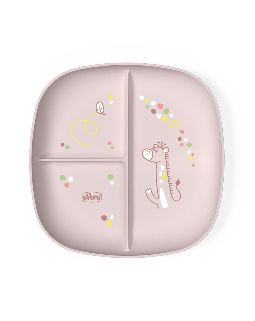Piatto porzionato 18m+ rosa - chicco